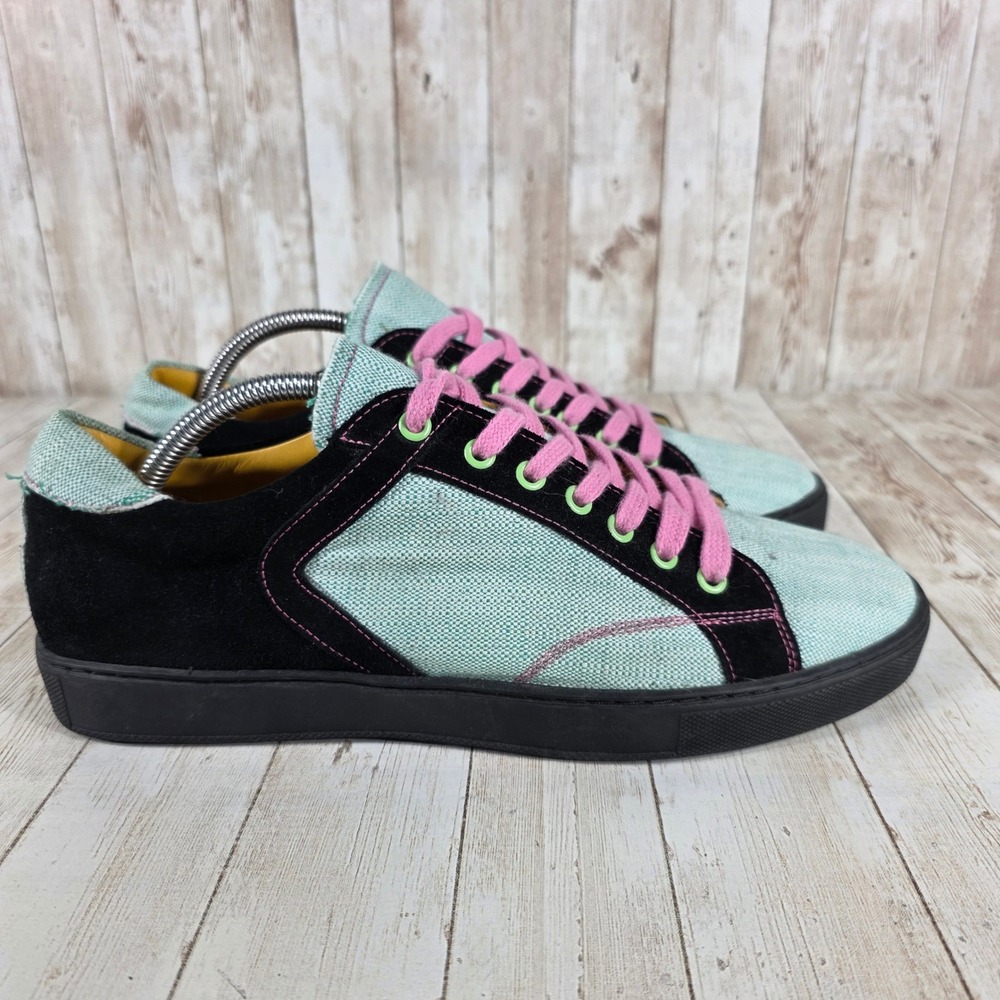 Men's Undandy Sneakers Canvas Suede Leather Pink‎ Laces Casual Shoes